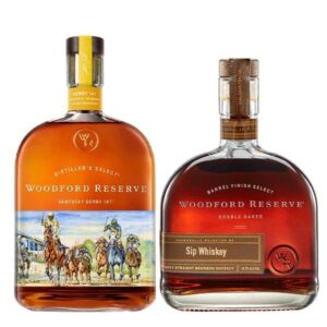 Woodford Reserve Double Oaked ‘Bourbon Barrel Blend’ Personal Selection + Woodford Reserve Kentucky Derby 2021 1 Liter